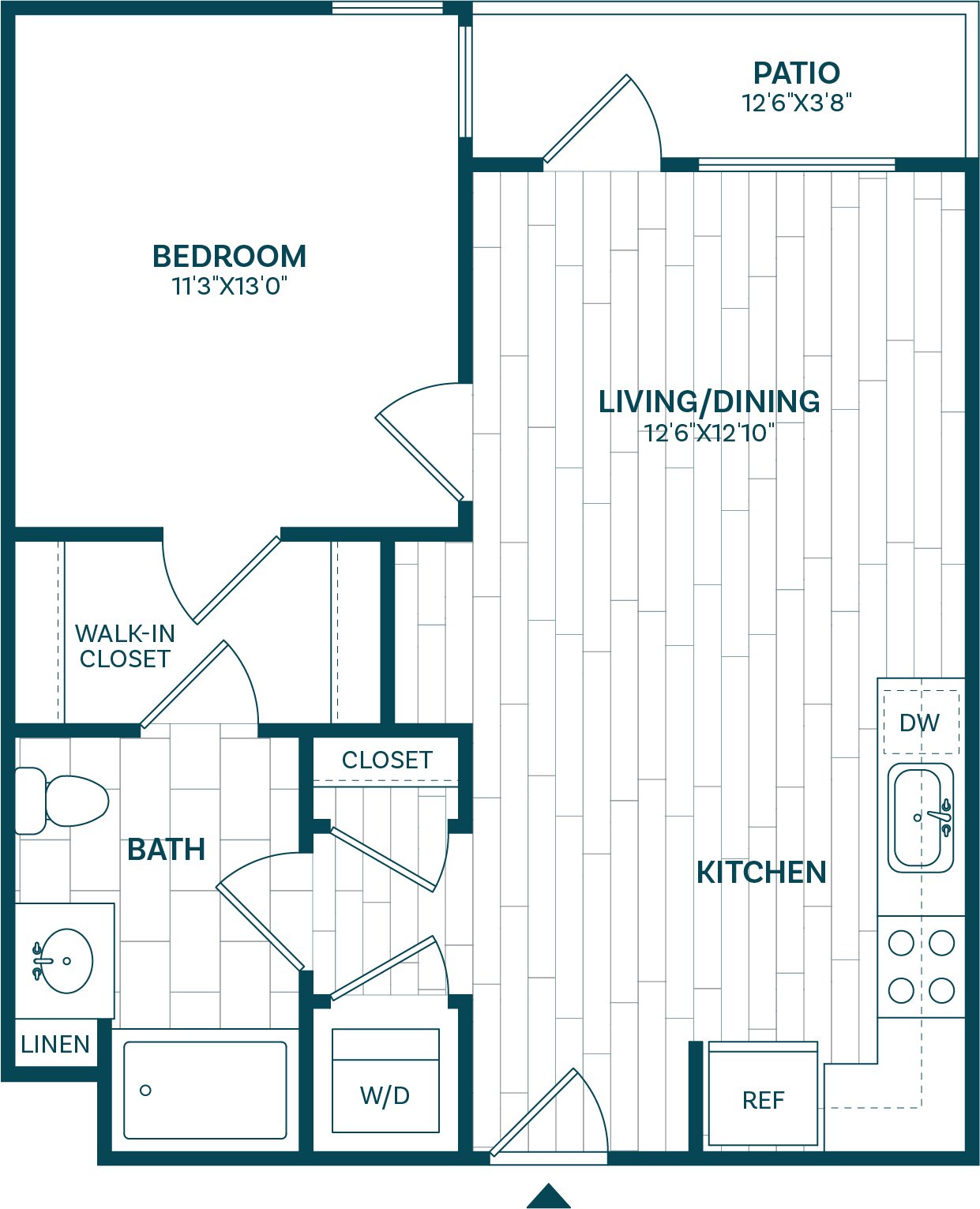 Floor Plan Image of Apartment Apt 422